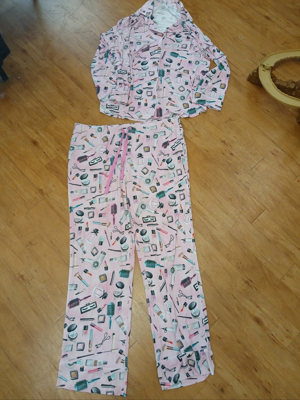 Nwt Posh Peanut Pink Beauty Tools Pajama Set 2xl